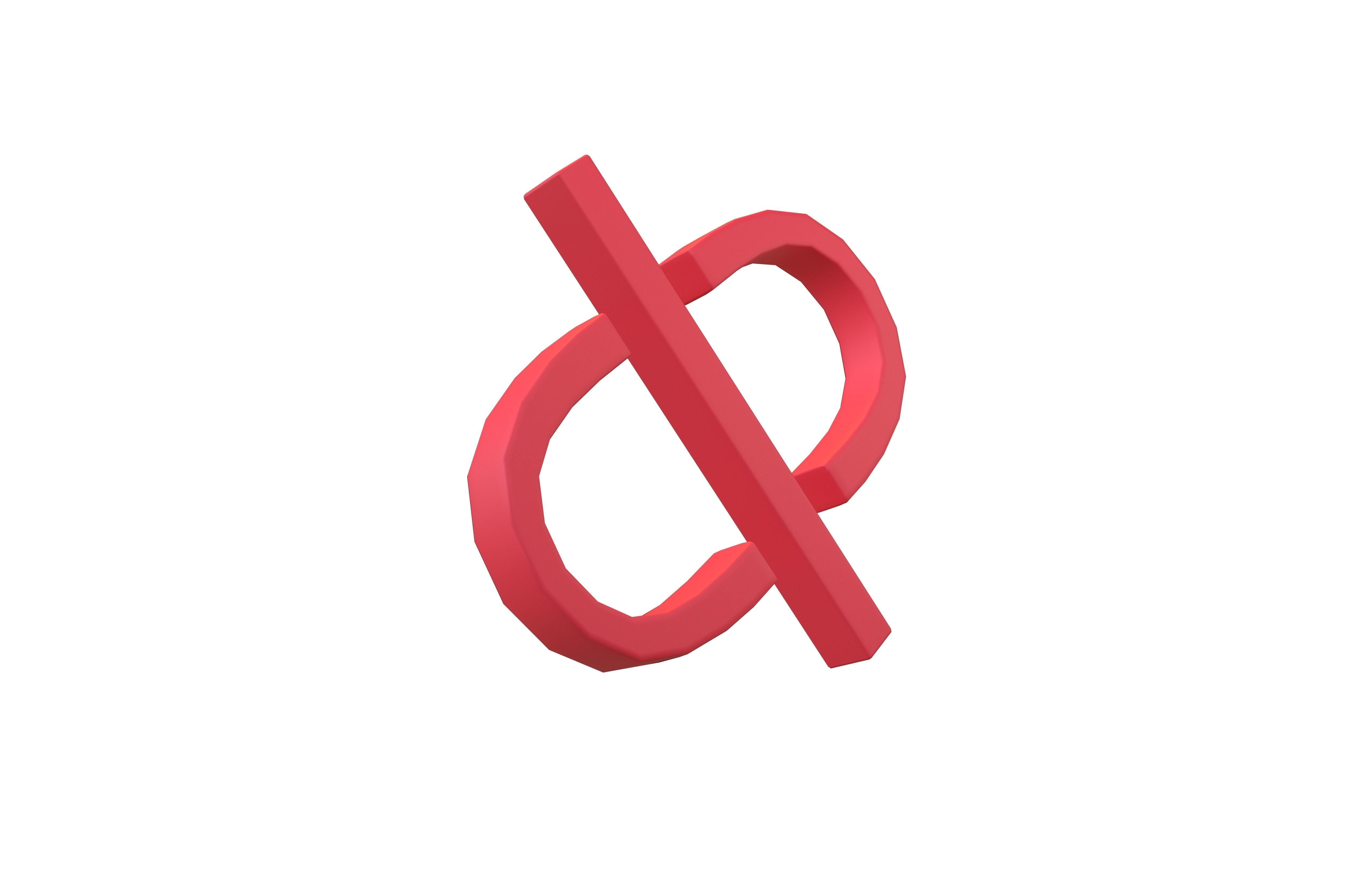 Disconnect Symbol v1 002 Low-poly 3D model_3