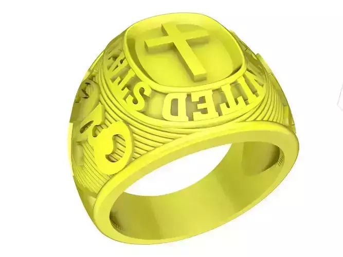 united state army cross men ring 4318