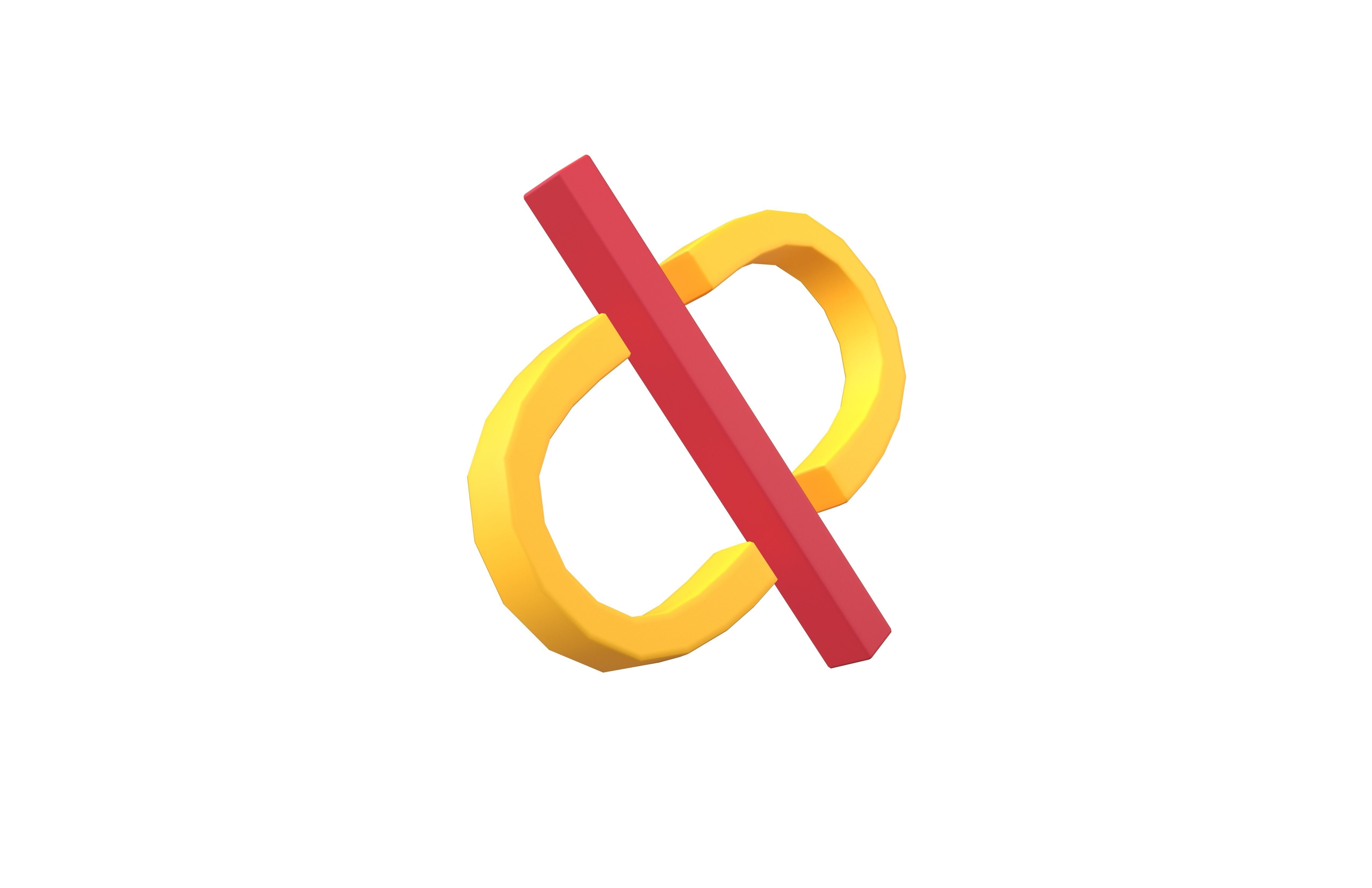 Disconnect Symbol v1 004 Low-poly 3D model_3