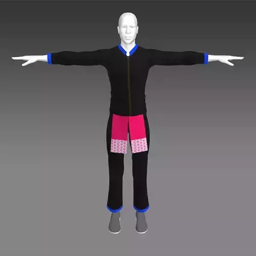 male outfit for Hmong 3d cartoon 3D model