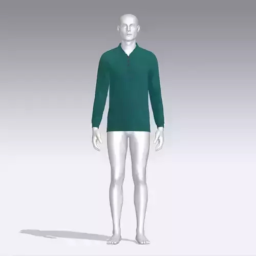 Sweater mannequin wearing long sleeved shirt