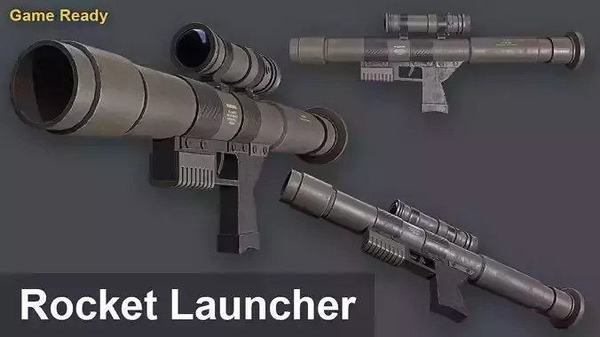 Rocket Launcher Game Ready 2   Low-poly 3D model