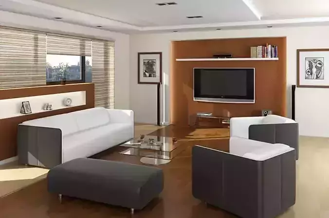 Modern Living Room With Modern Furniture