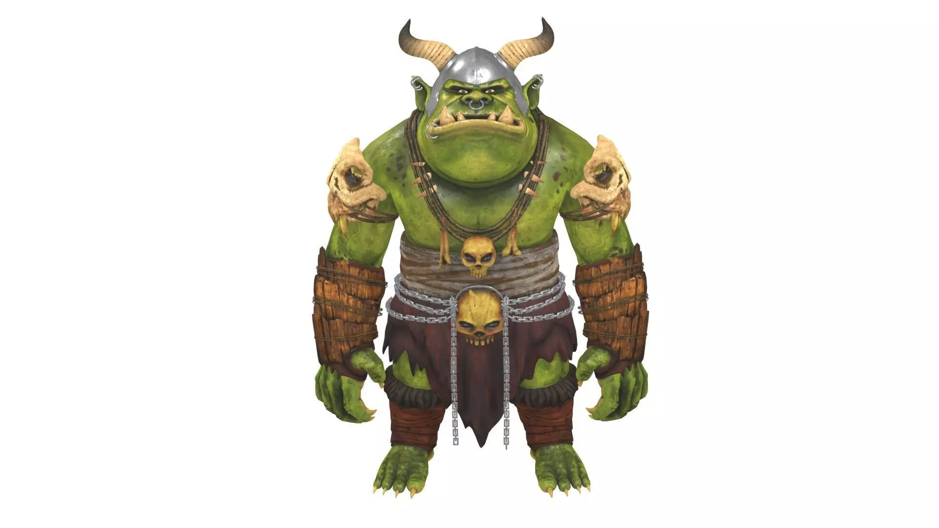 Troll with horns and armor Free 3D model
