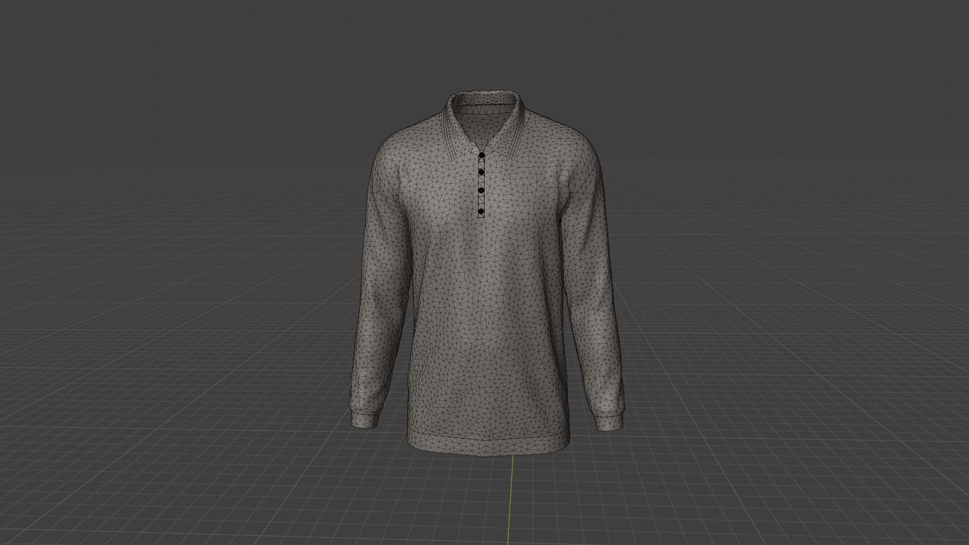 Sweater mannequin wearing Low-poly 3D model_8