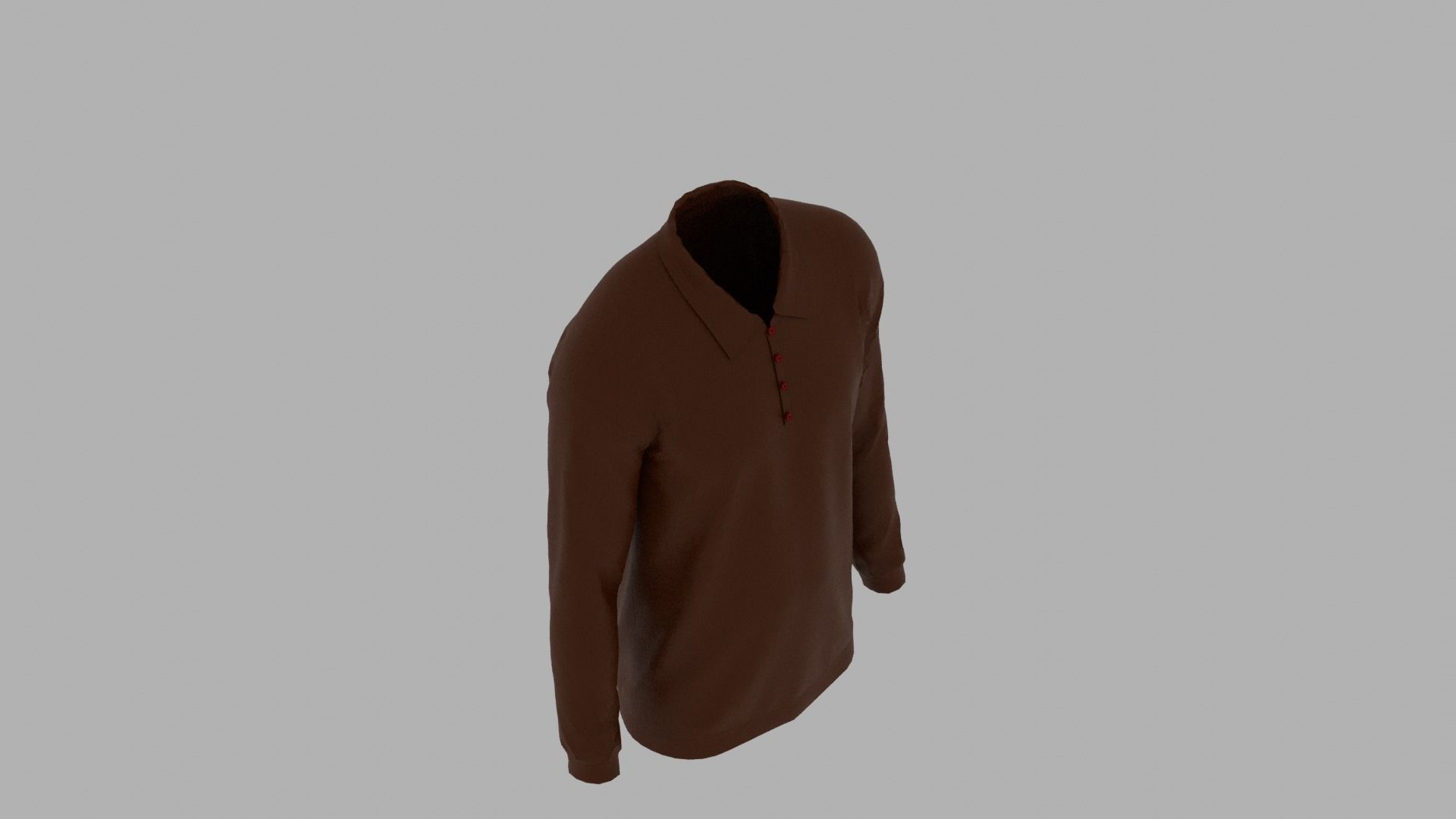 Sweater mannequin wearing Low-poly 3D model_7