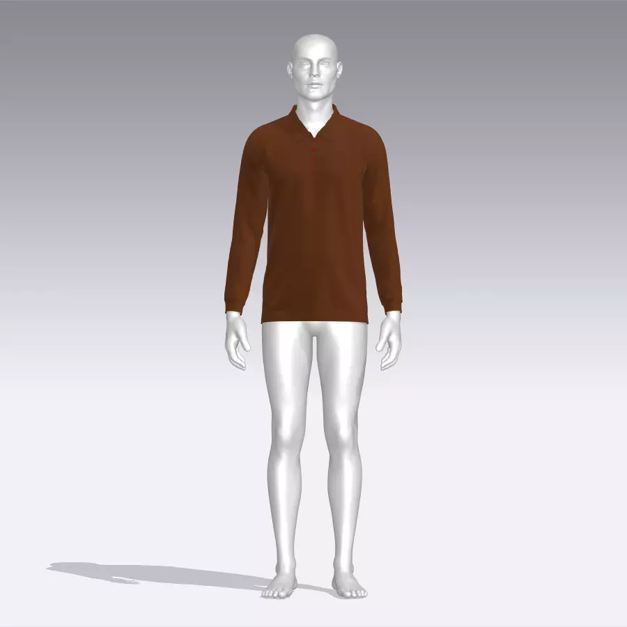 Sweater mannequin wearing Low-poly 3D model_0