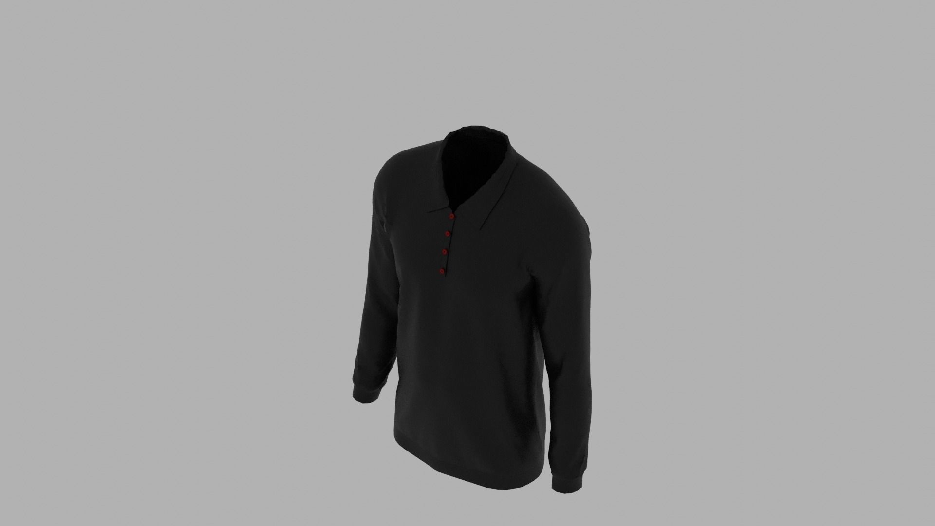Sweater mannequin wearing long sleeved shirt Low-poly 3D model_6