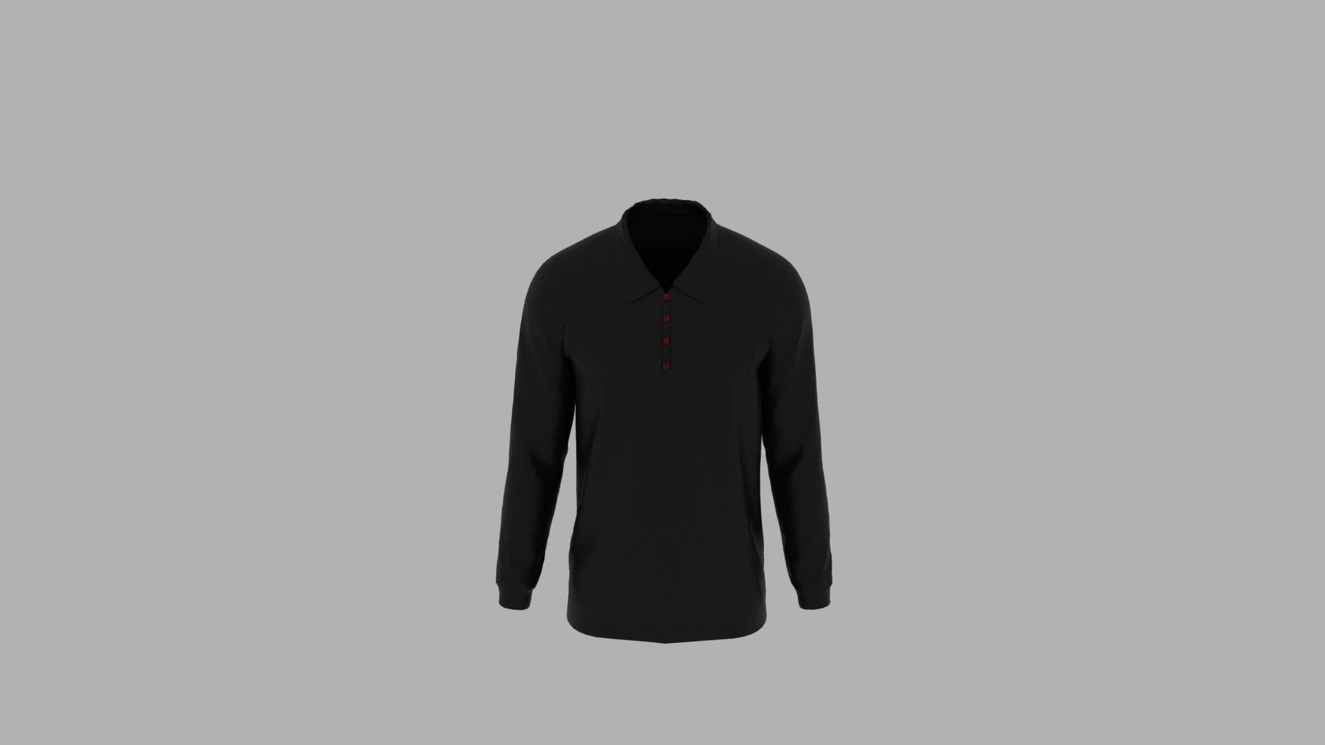 Sweater mannequin wearing long sleeved shirt Low-poly 3D model_5