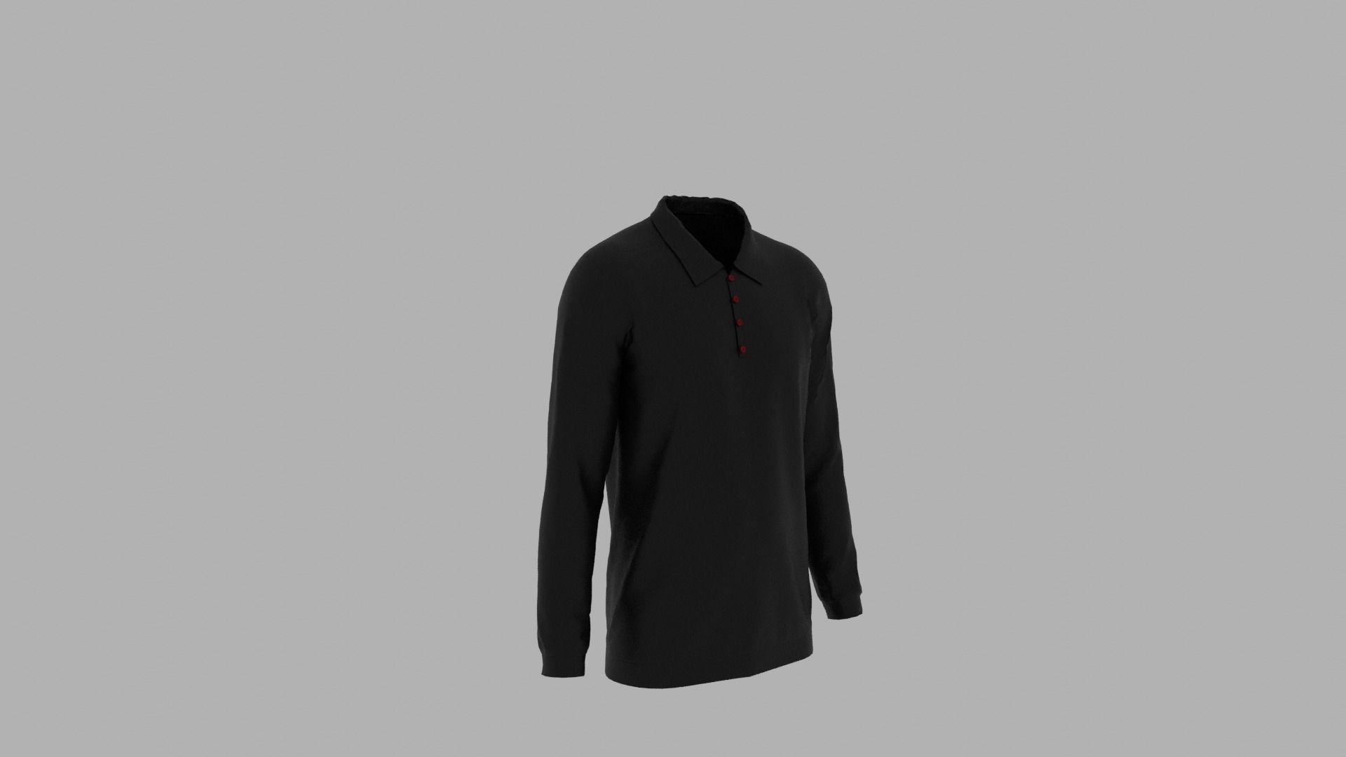 Sweater mannequin wearing long sleeved shirt Low-poly 3D model_3