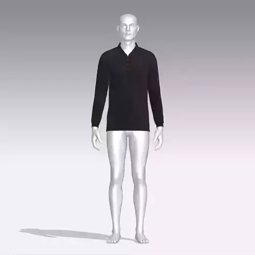 Sweater mannequin wearing long sleeved shirt
