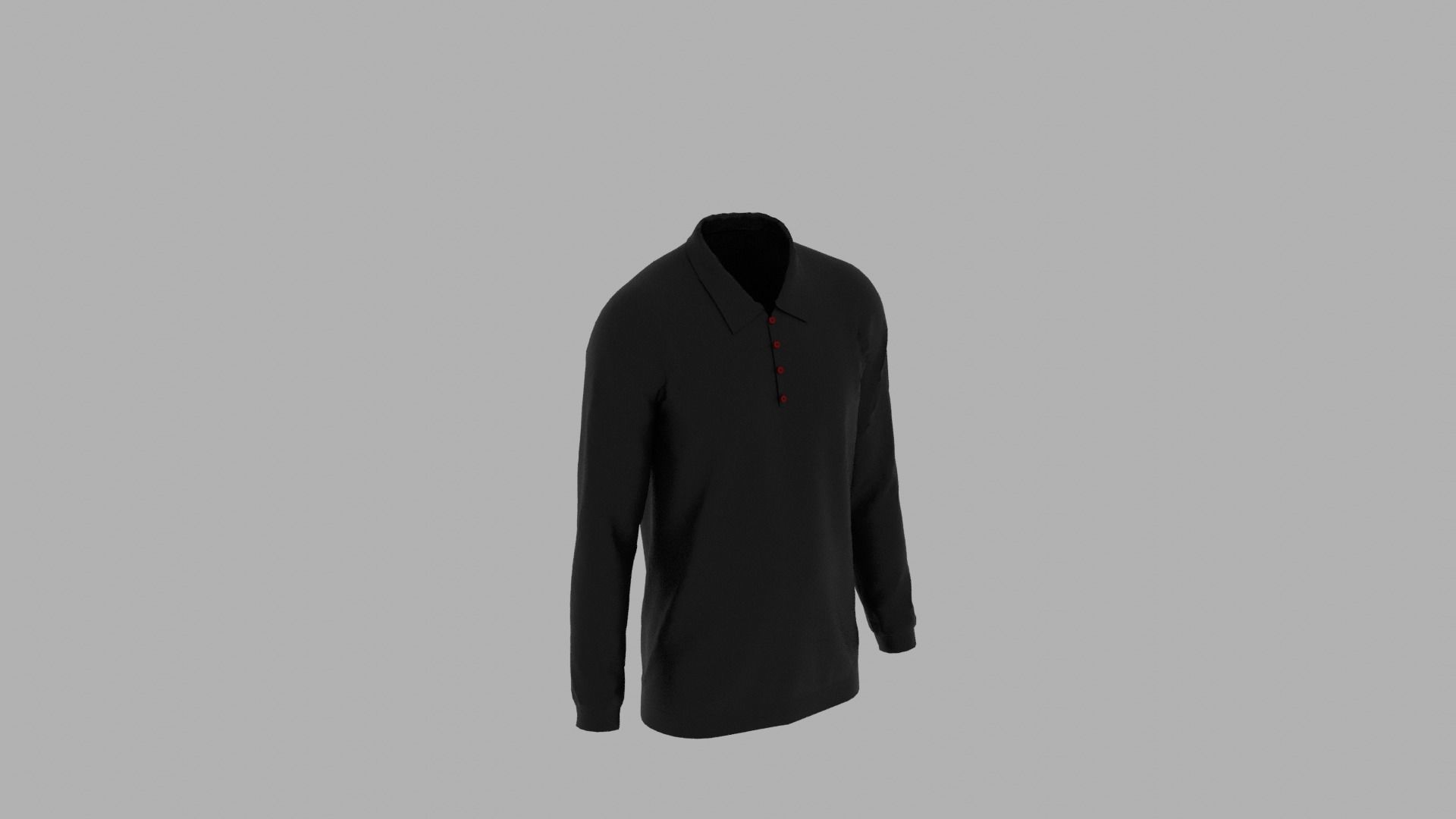 Sweater mannequin wearing long sleeved shirt Low-poly 3D model_4