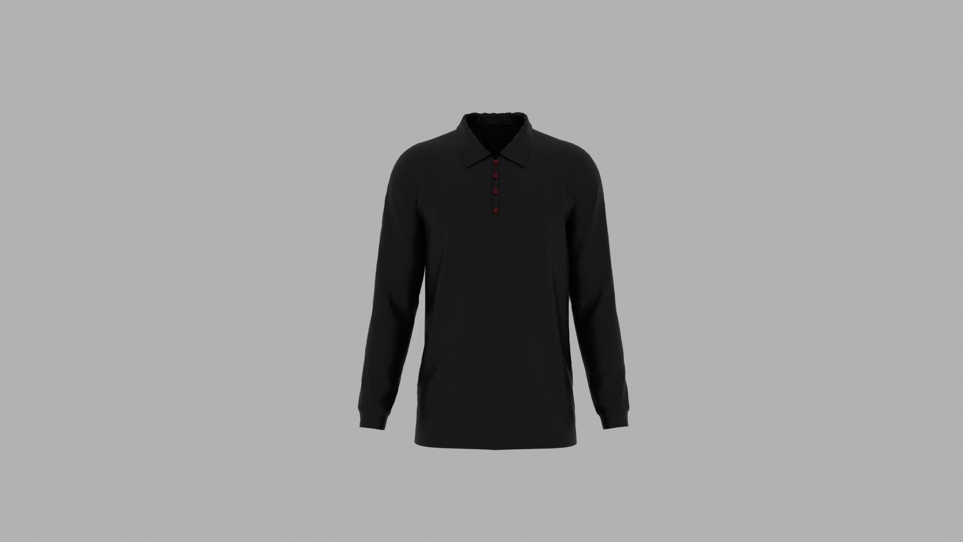 Sweater mannequin wearing long sleeved shirt Low-poly 3D model_1