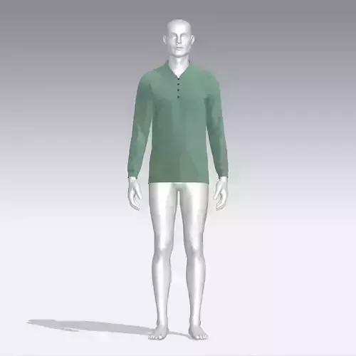 Sweater mannequin wearing long sleeved shirt