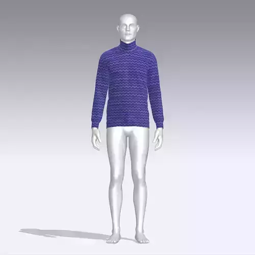 Sweater male mannequin wearing turtleneck