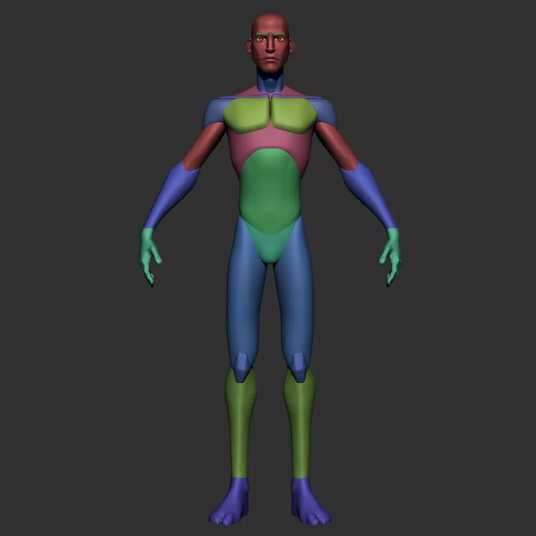 Skinny Basemesh 3D model_0