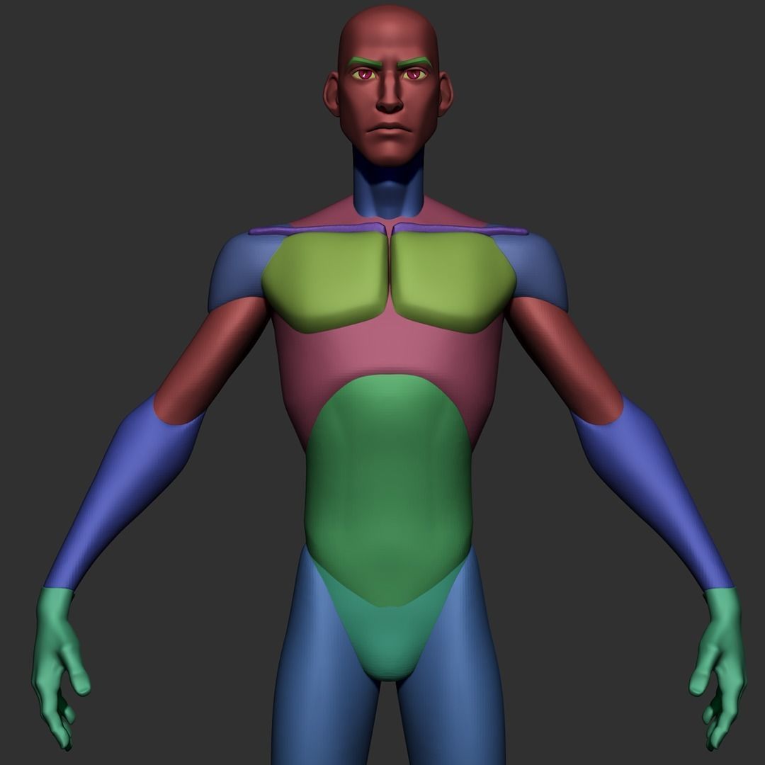 Skinny Basemesh 3D model_2