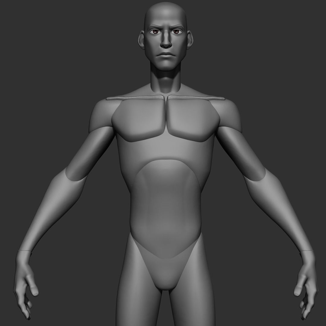 Skinny Basemesh 3D model_3