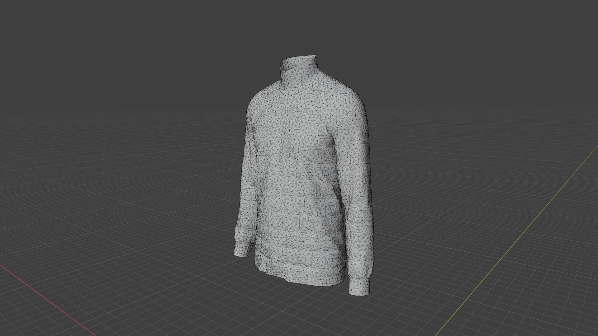 Sweater mannequin wearing Low-poly 3D model_9