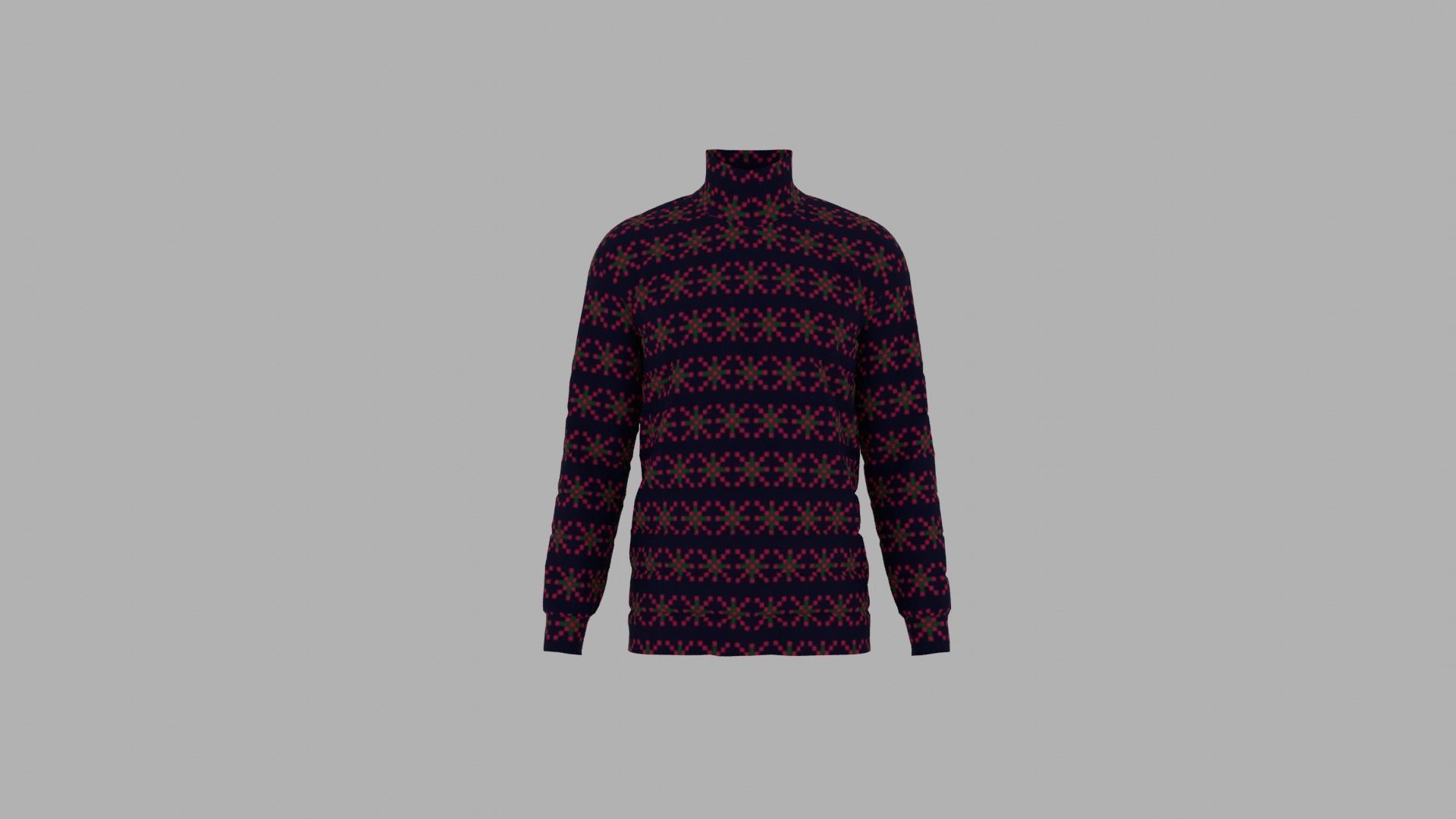 Sweater mannequin wearing Low-poly 3D model_1
