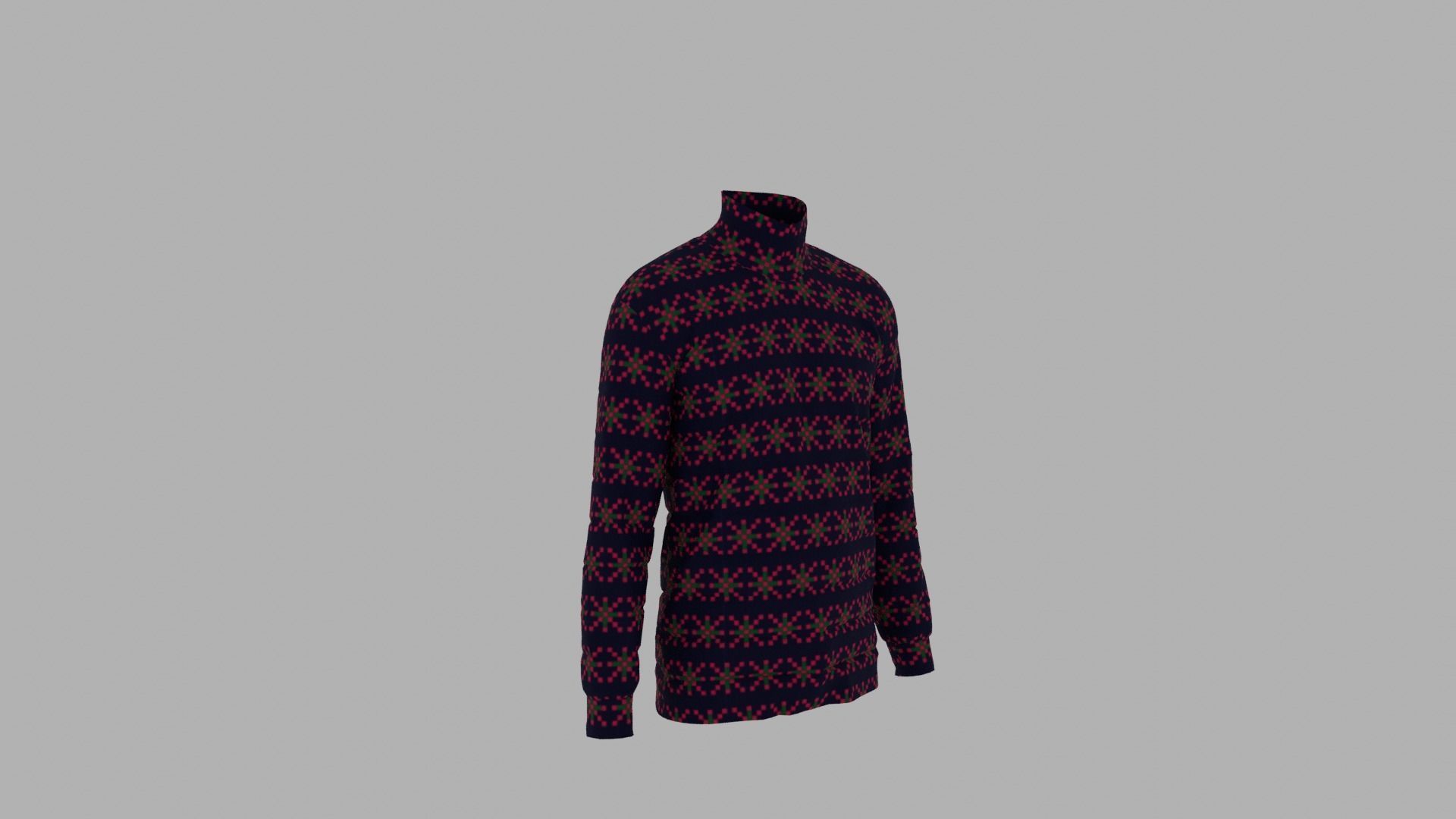 Sweater mannequin wearing Low-poly 3D model_3