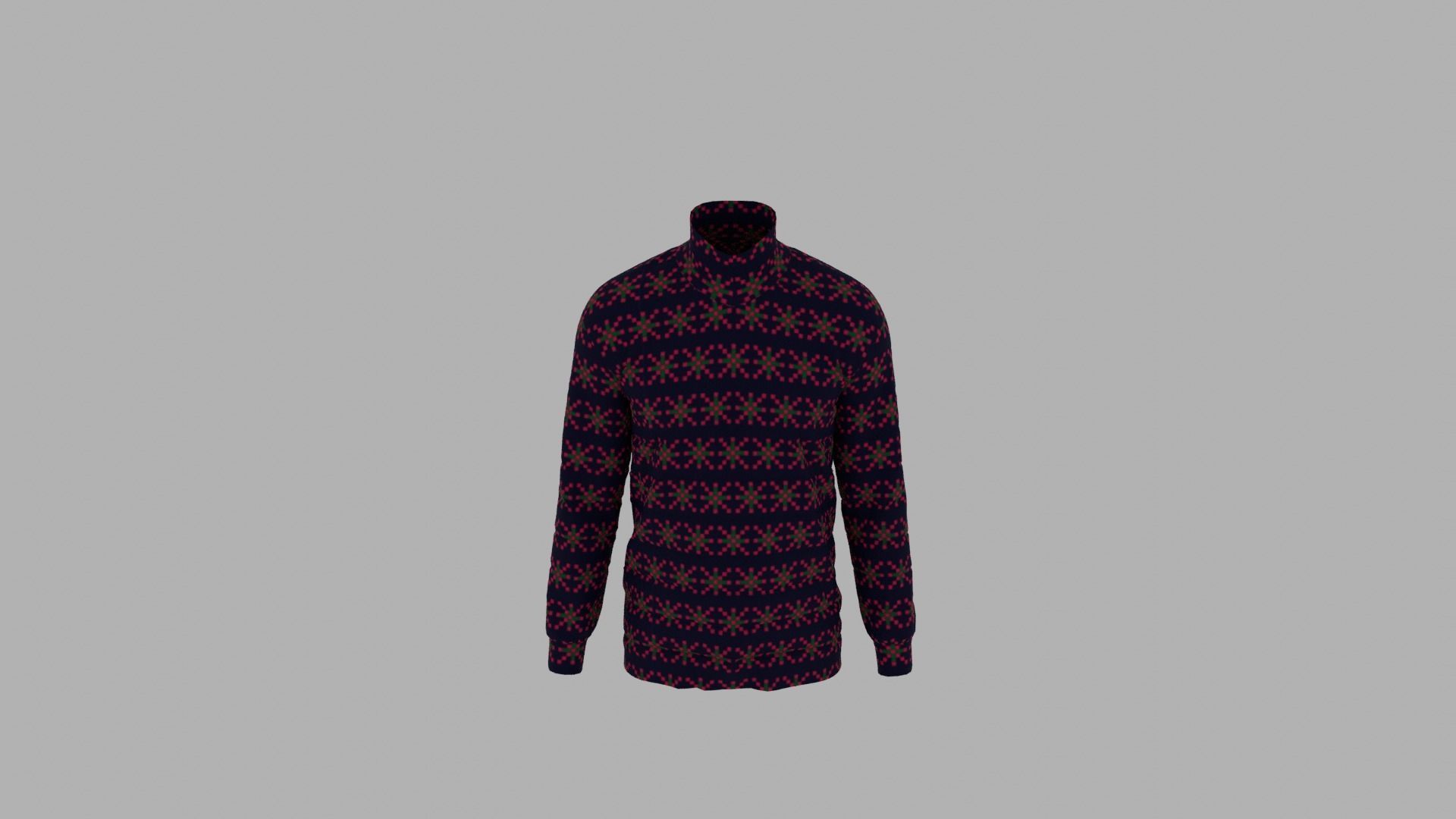 Sweater mannequin wearing Low-poly 3D model_5