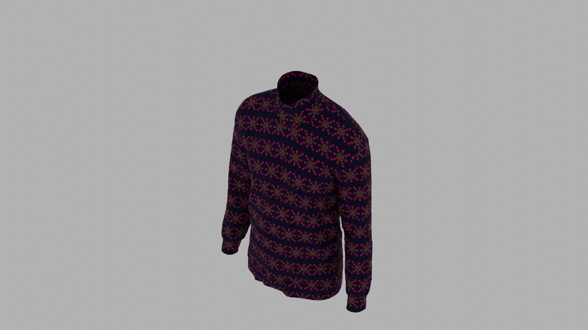 Sweater mannequin wearing Low-poly 3D model_6