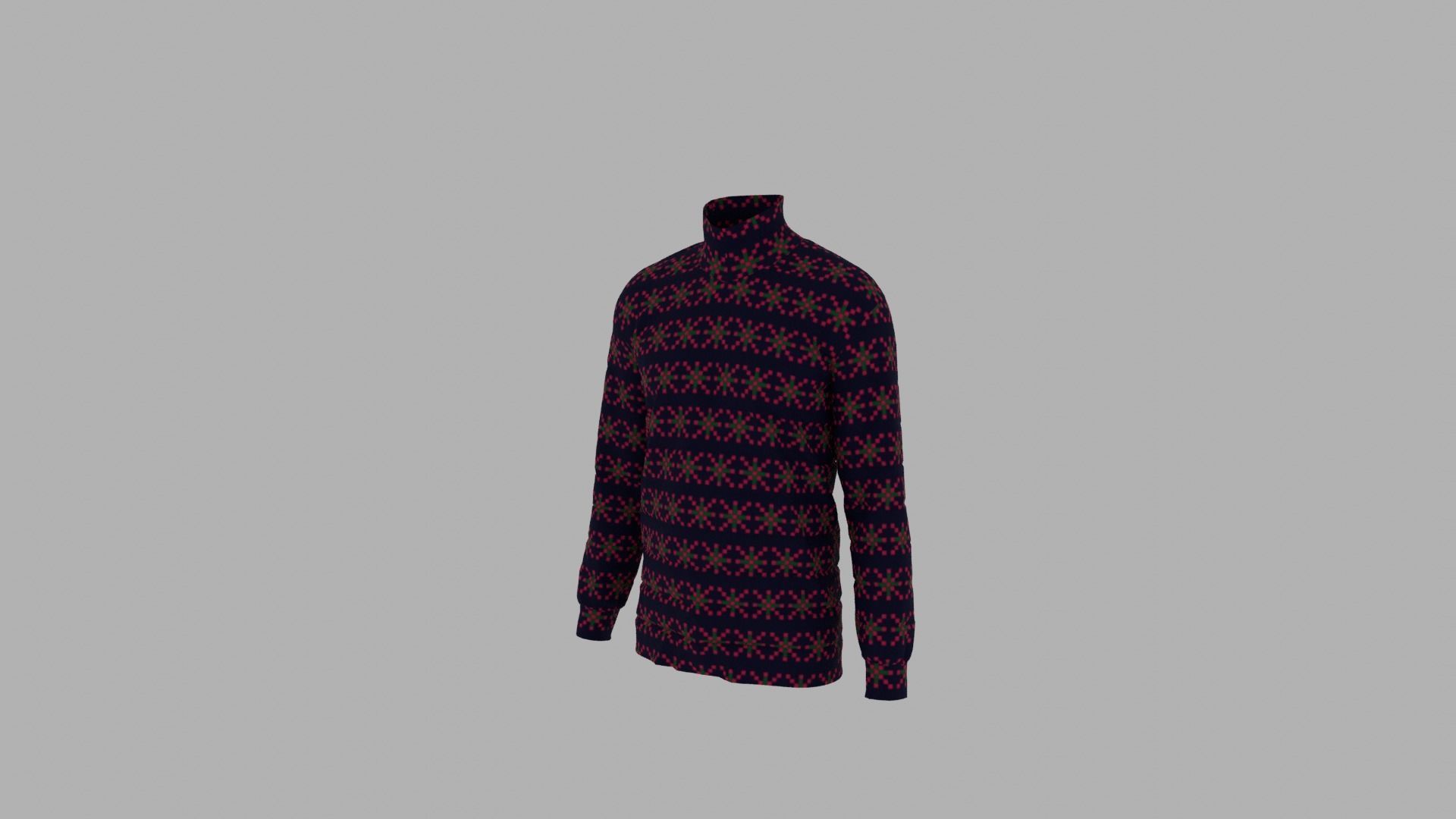 Sweater mannequin wearing Low-poly 3D model_2