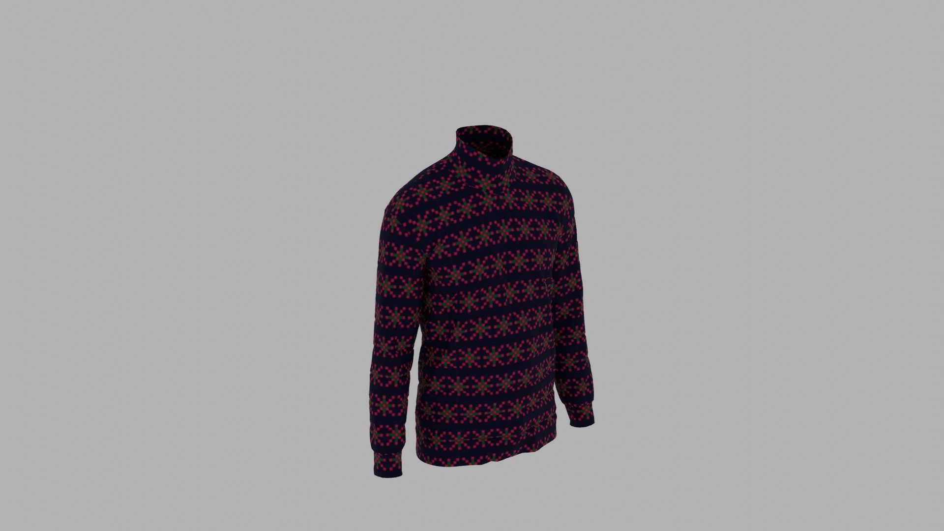 Sweater mannequin wearing Low-poly 3D model_4