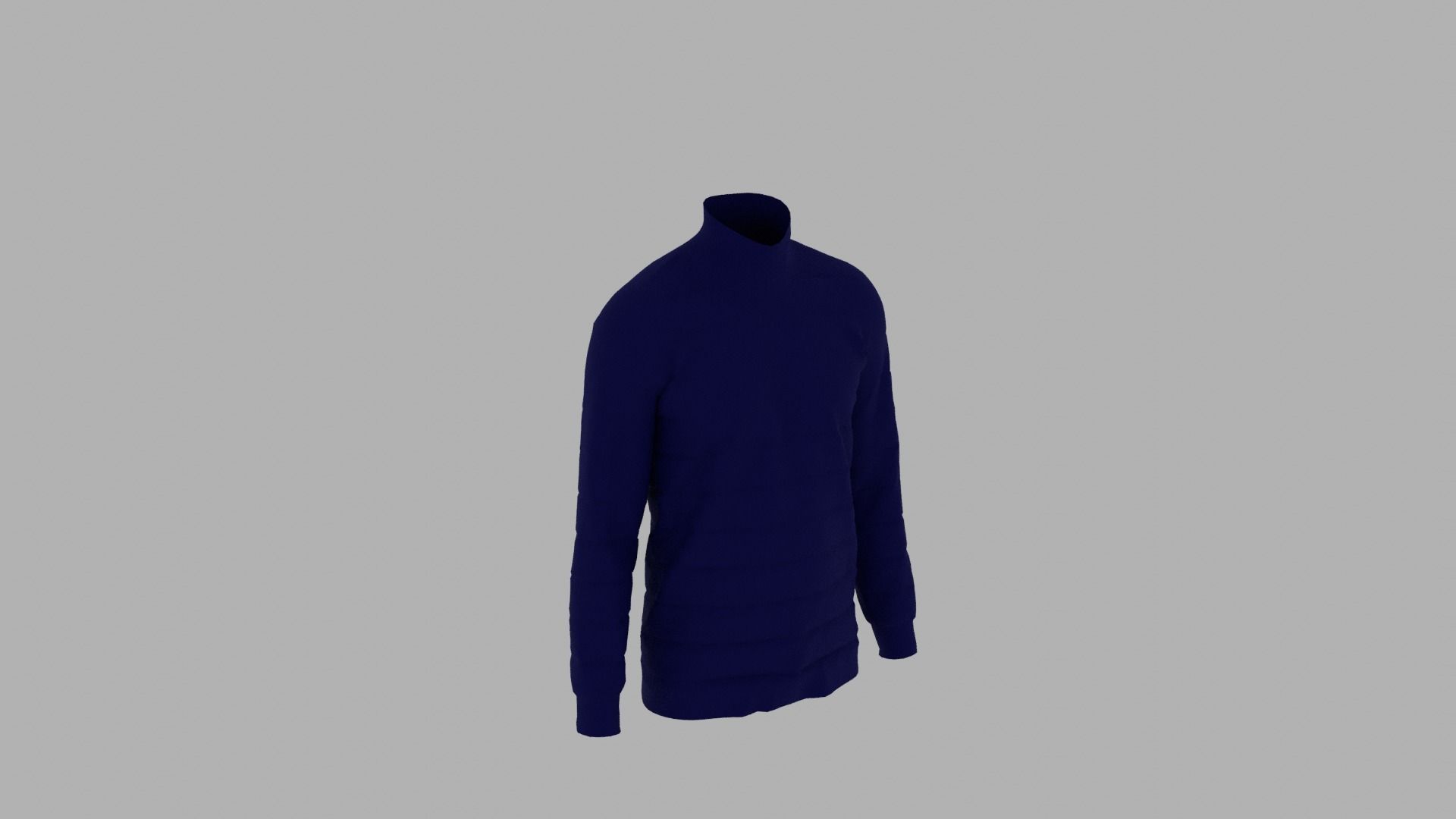 Sweater mannequin wearing turtleneck Low-poly 3D model_4