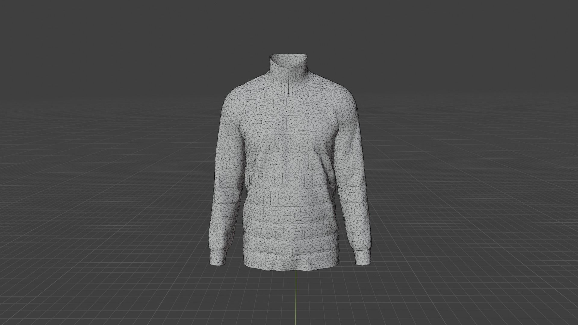 Sweater mannequin wearing turtleneck Low-poly 3D model_8