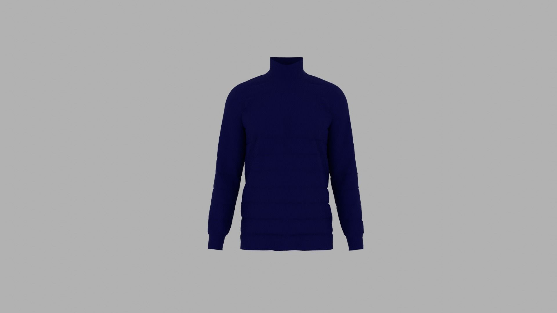 Sweater mannequin wearing turtleneck Low-poly 3D model_1