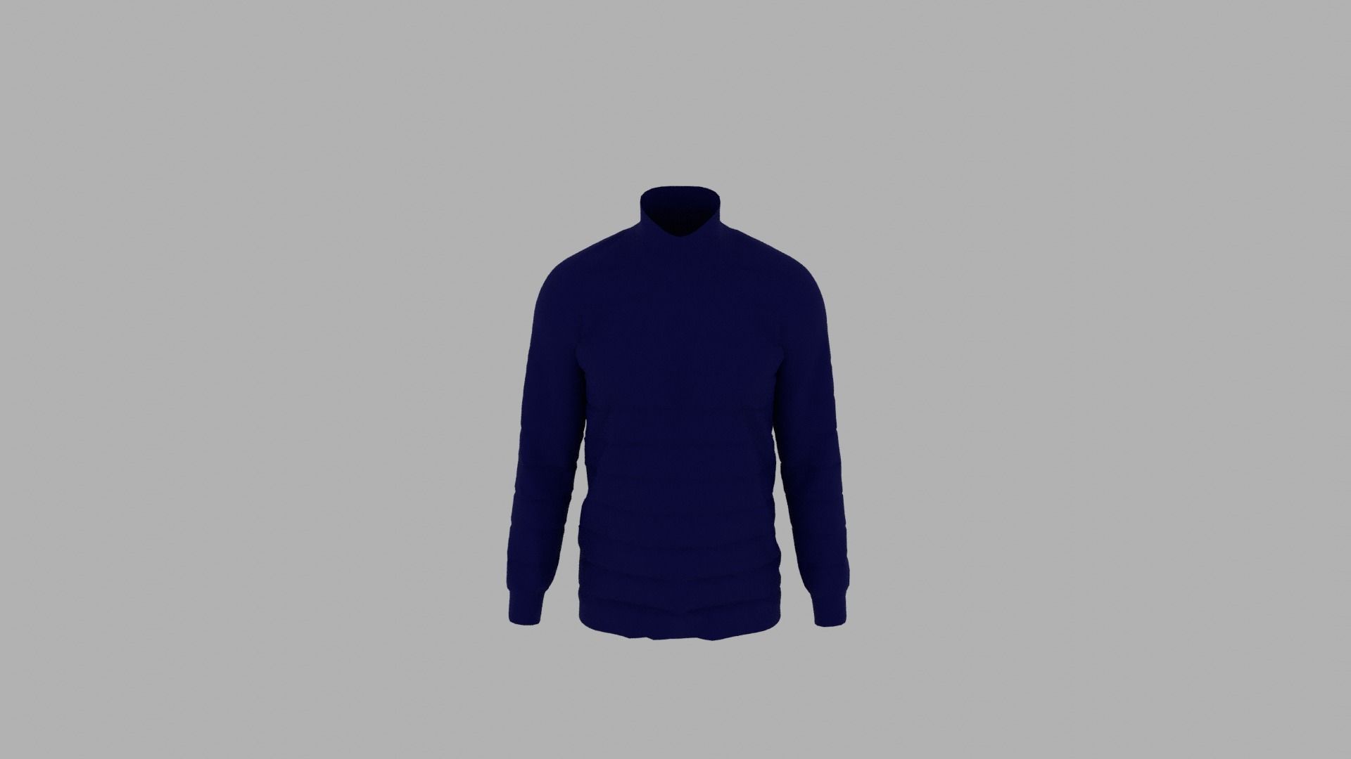 Sweater mannequin wearing turtleneck Low-poly 3D model_5