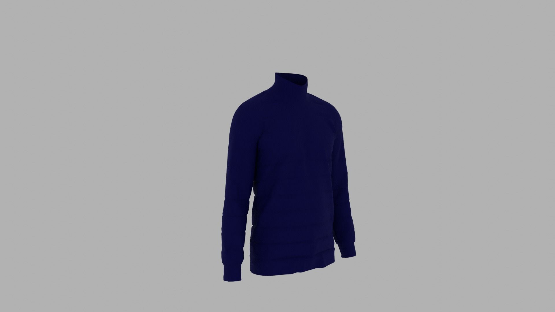 Sweater mannequin wearing turtleneck Low-poly 3D model_3