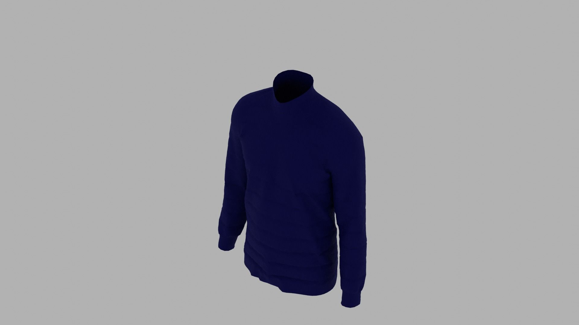 Sweater mannequin wearing turtleneck Low-poly 3D model_6