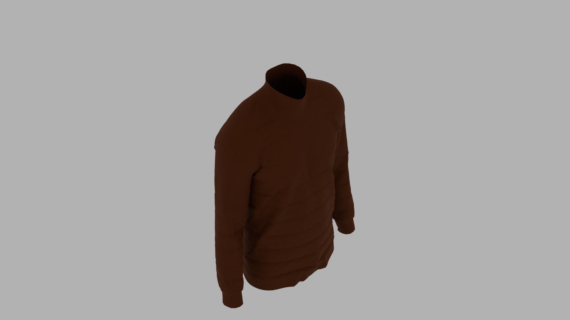 Sweater mannequin wearing turtleneck Low-poly 3D model_7