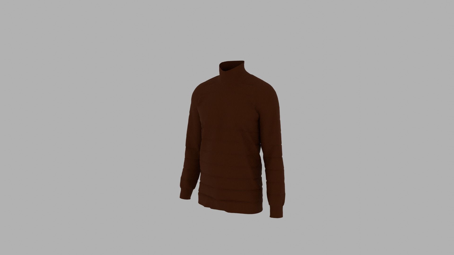 Sweater mannequin wearing turtleneck Low-poly 3D model_2