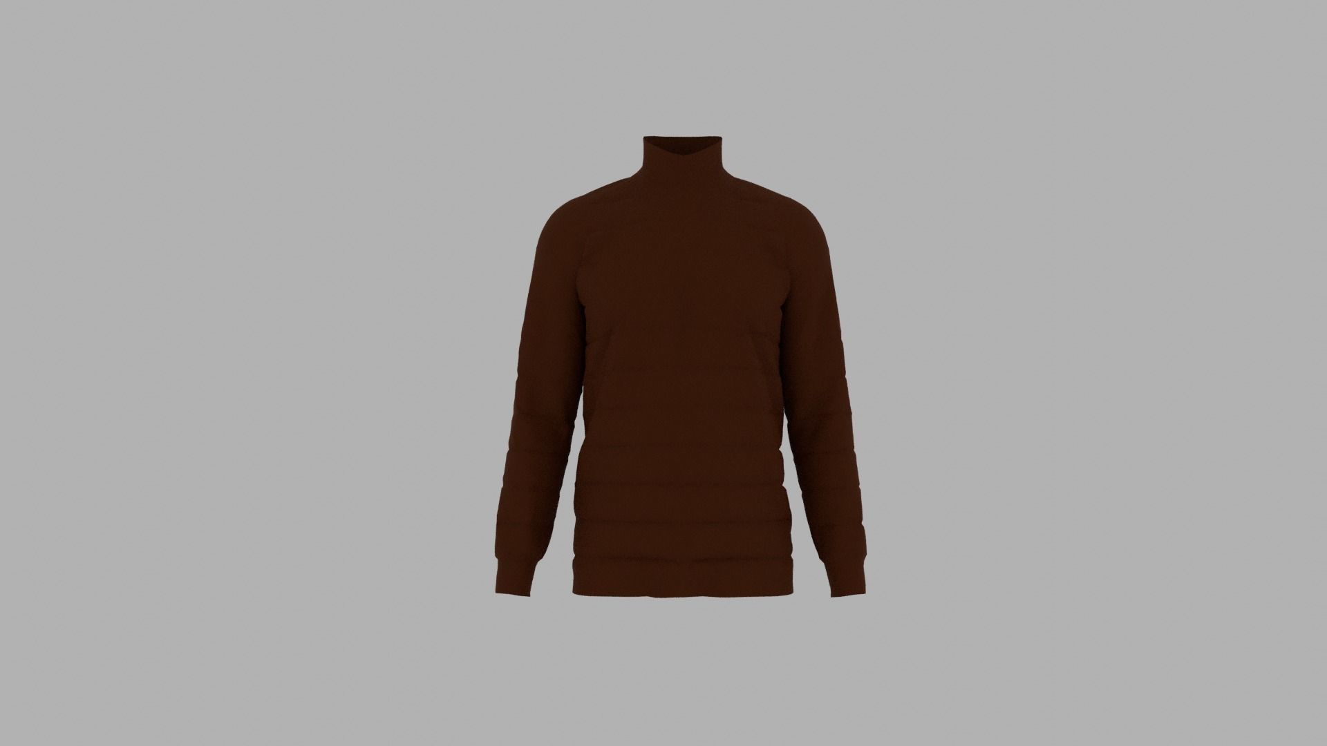 Sweater mannequin wearing turtleneck Low-poly 3D model_1