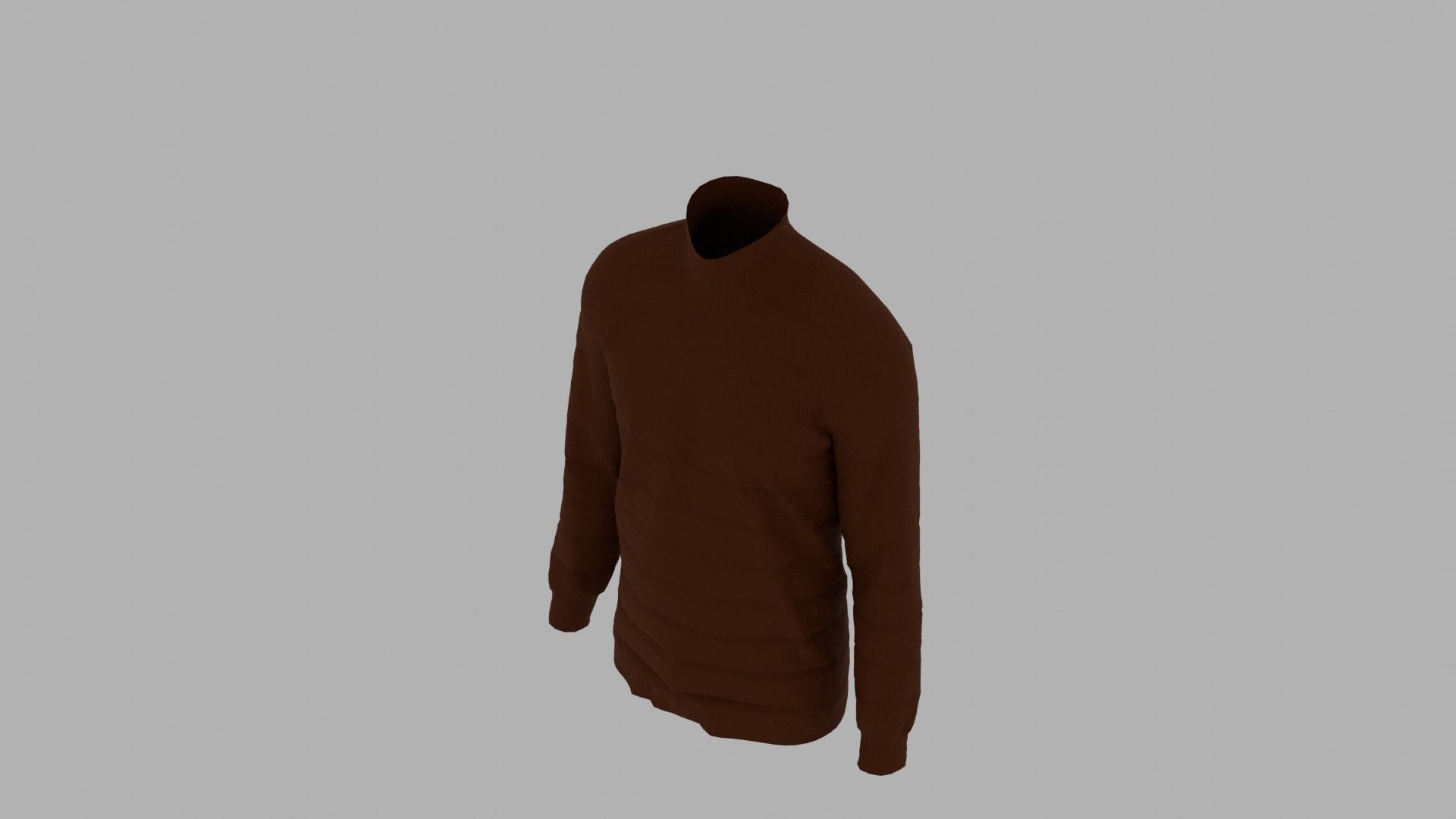 Sweater mannequin wearing turtleneck Low-poly 3D model_6