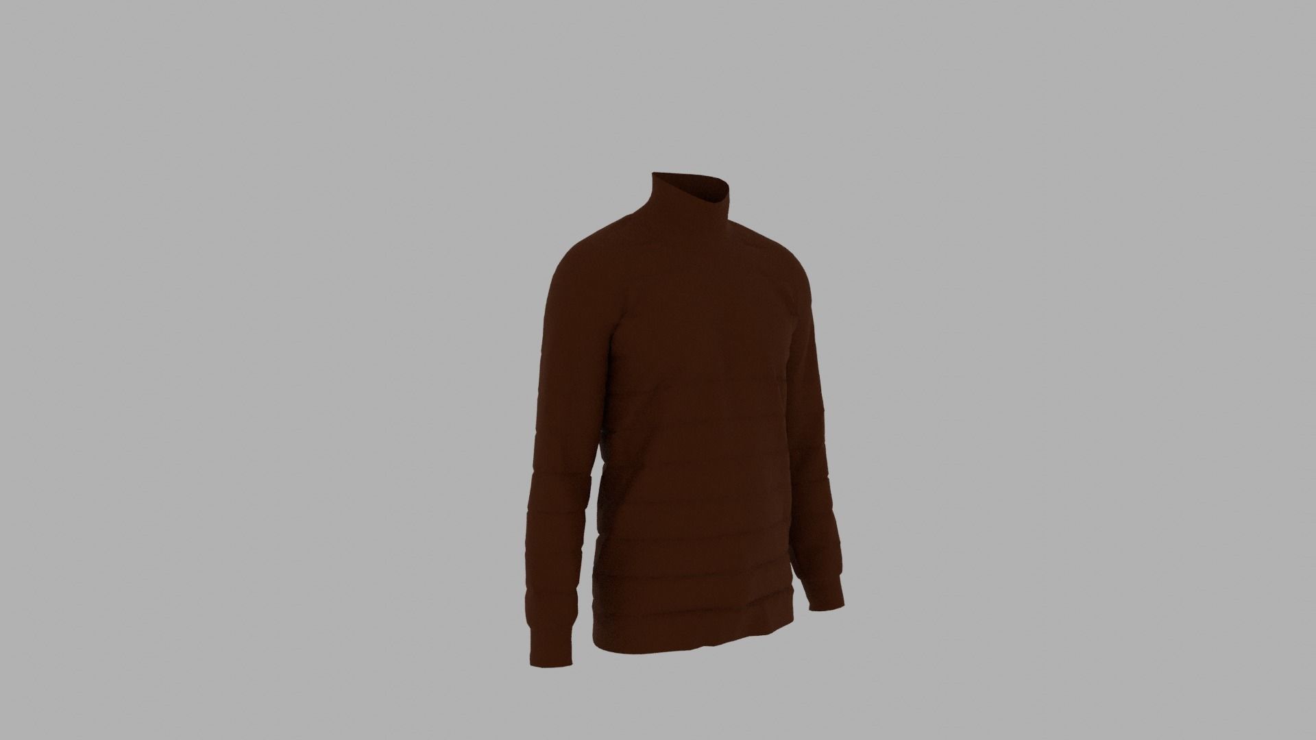 Sweater mannequin wearing turtleneck Low-poly 3D model_3
