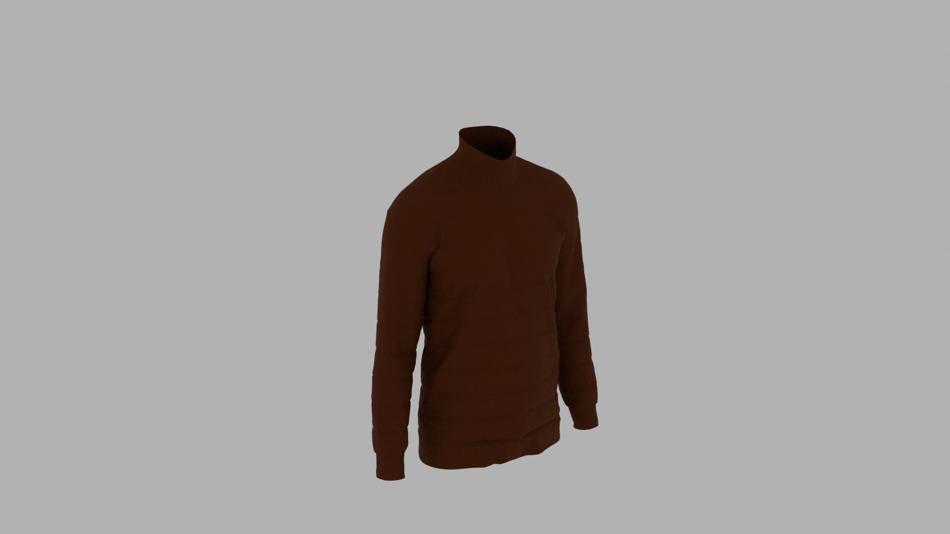 Sweater mannequin wearing turtleneck Low-poly 3D model_4