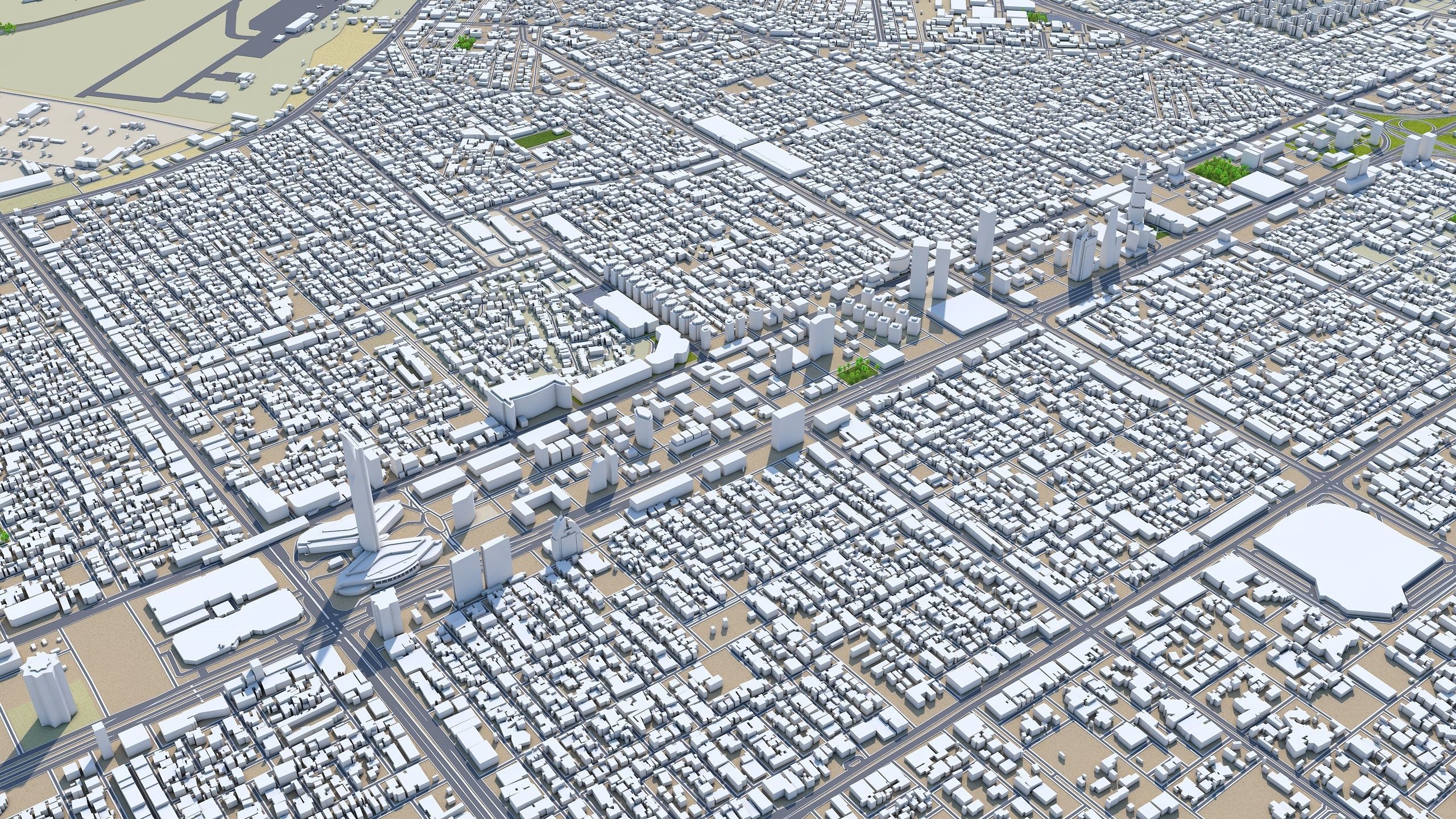 Riyadh City Saudi Arabia Low-poly 3D model_11