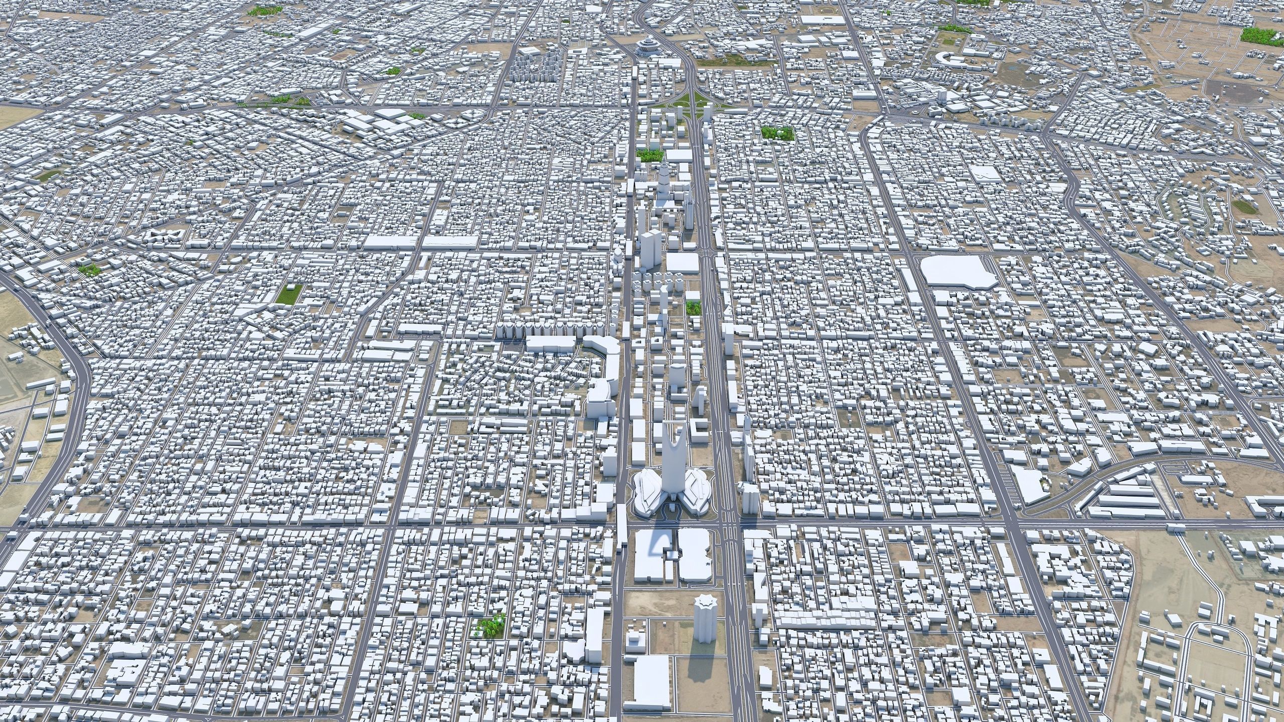 Riyadh City Saudi Arabia Low-poly 3D model_3