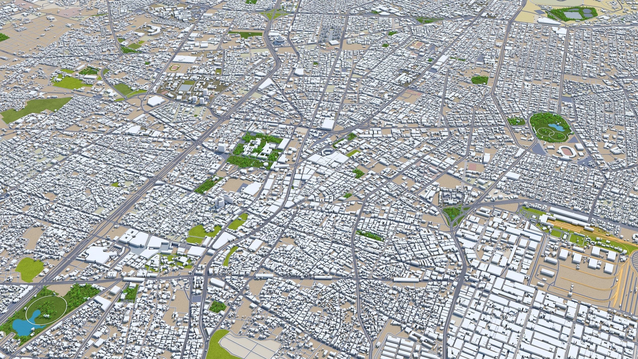Riyadh City Saudi Arabia Low-poly 3D model_17