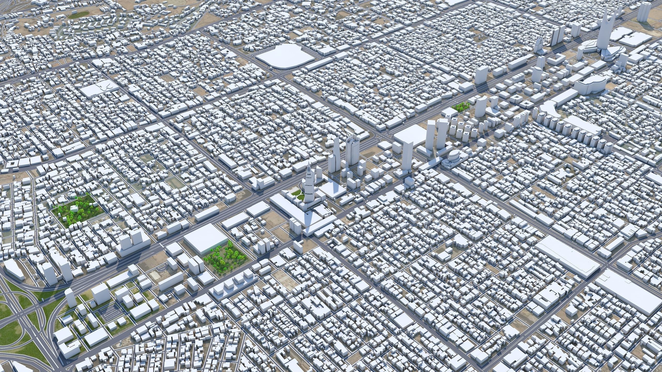 Riyadh City Saudi Arabia Low-poly 3D model_6