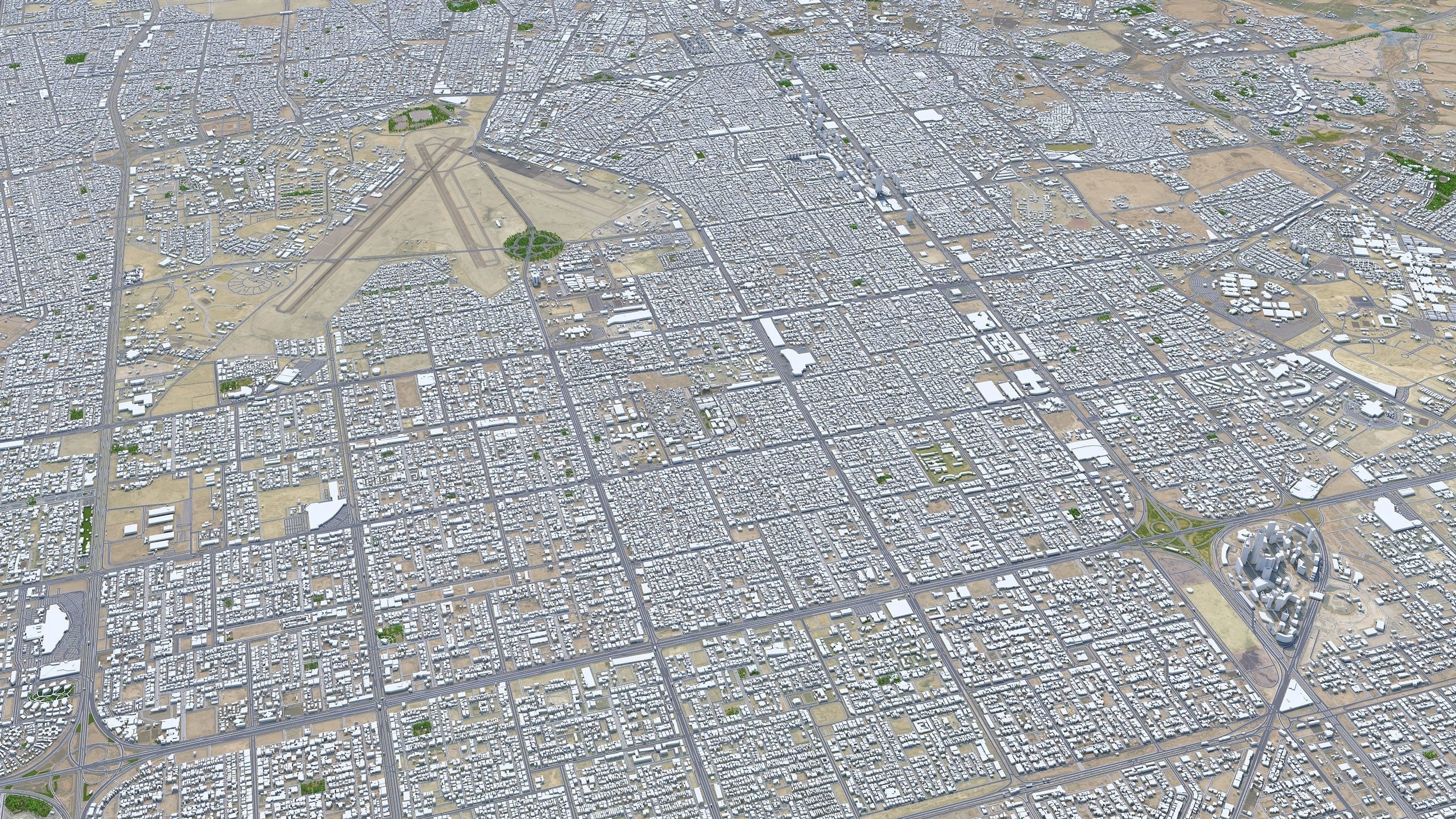 Riyadh City Saudi Arabia Low-poly 3D model_4