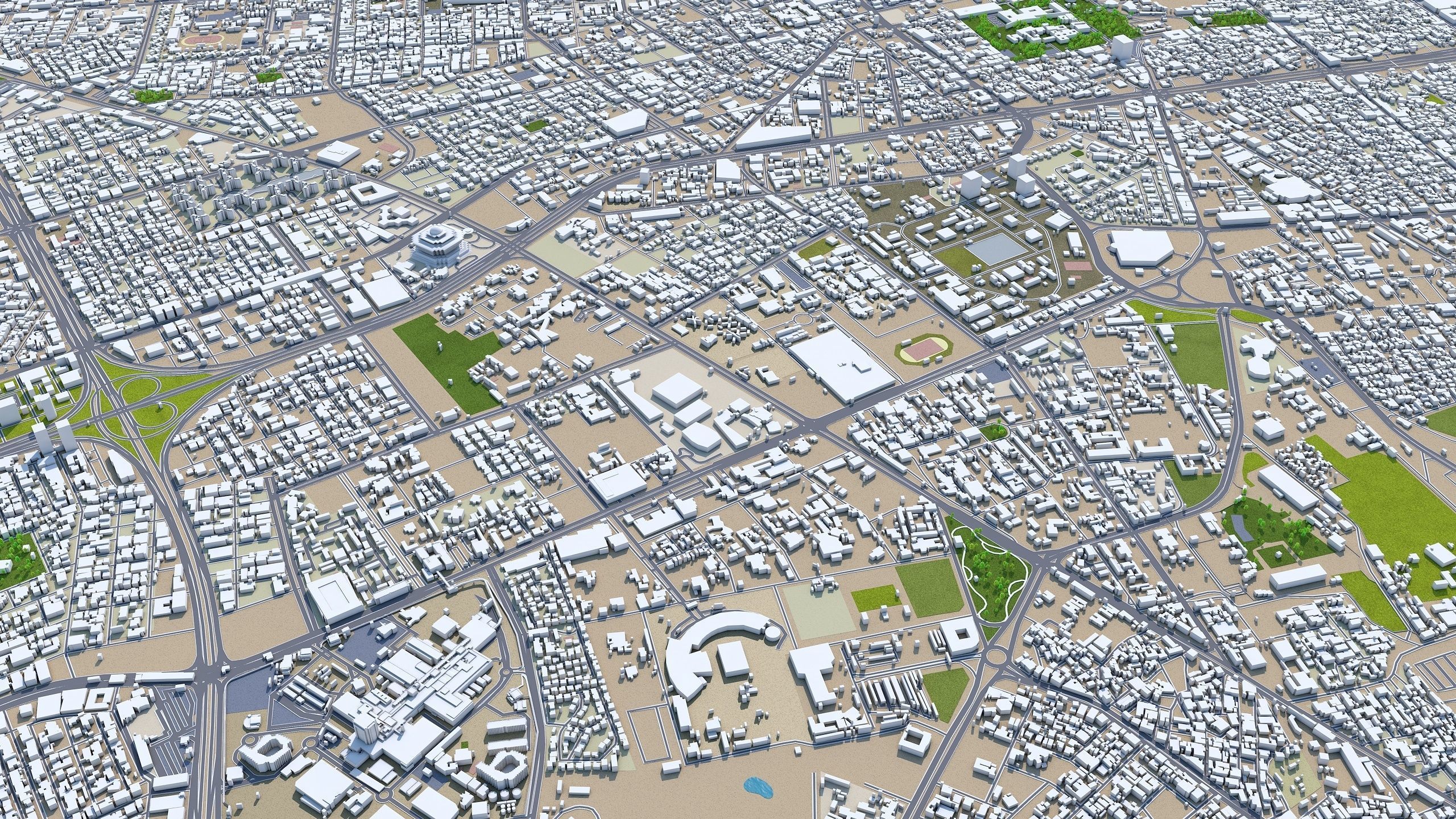 Riyadh City Saudi Arabia Low-poly 3D model_13