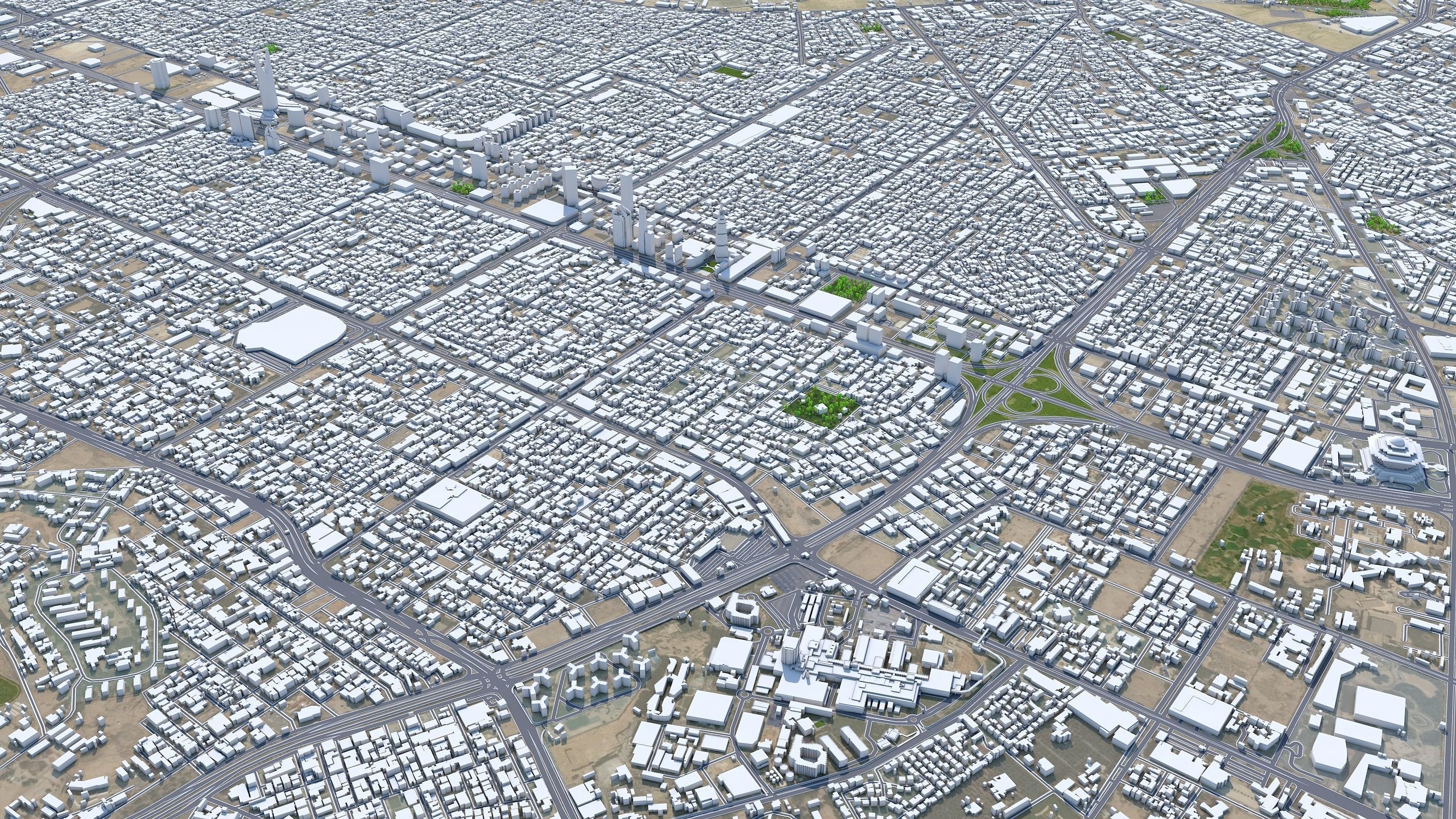 Riyadh City Saudi Arabia Low-poly 3D model_8