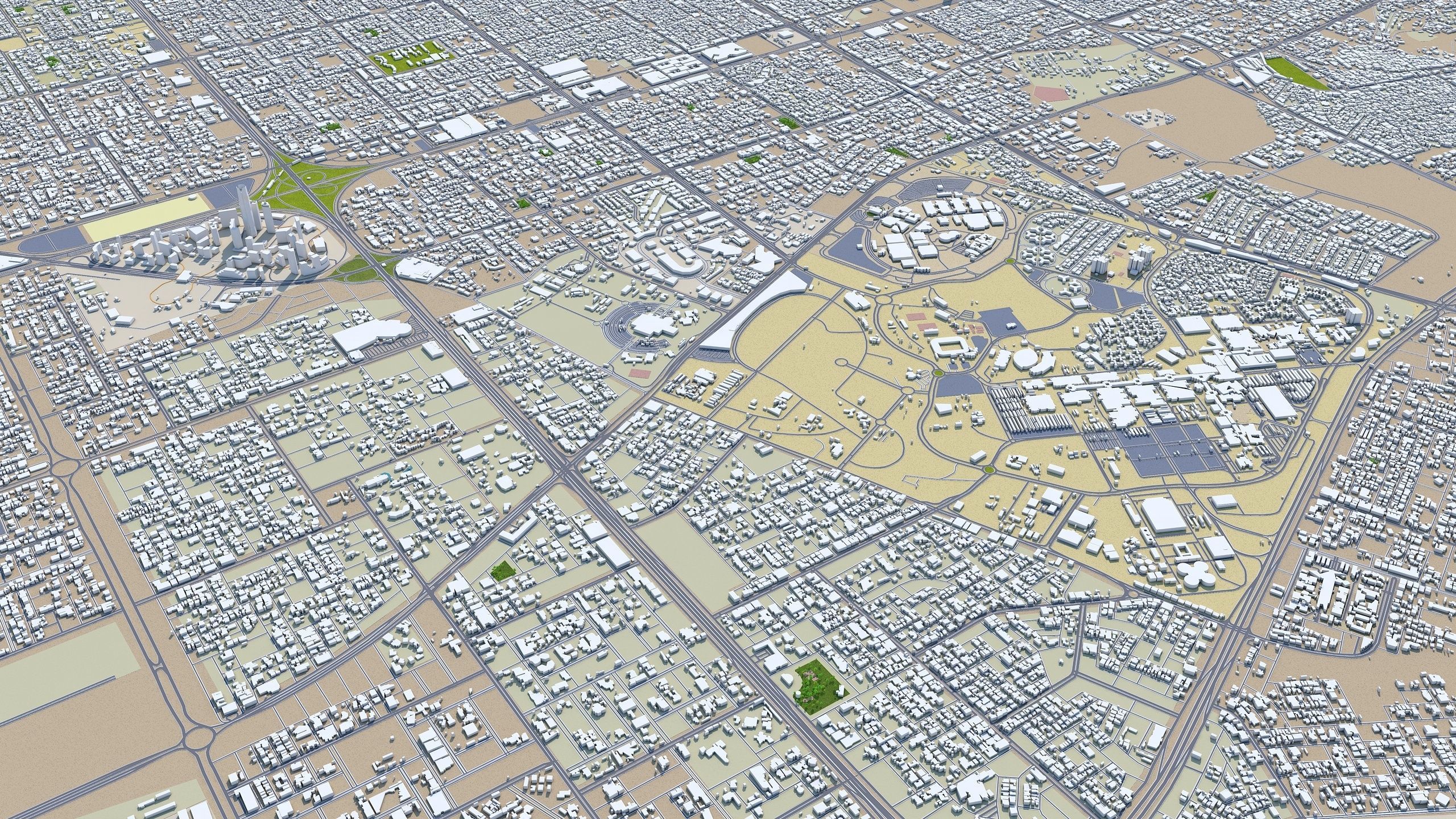Riyadh City Saudi Arabia Low-poly 3D model_12