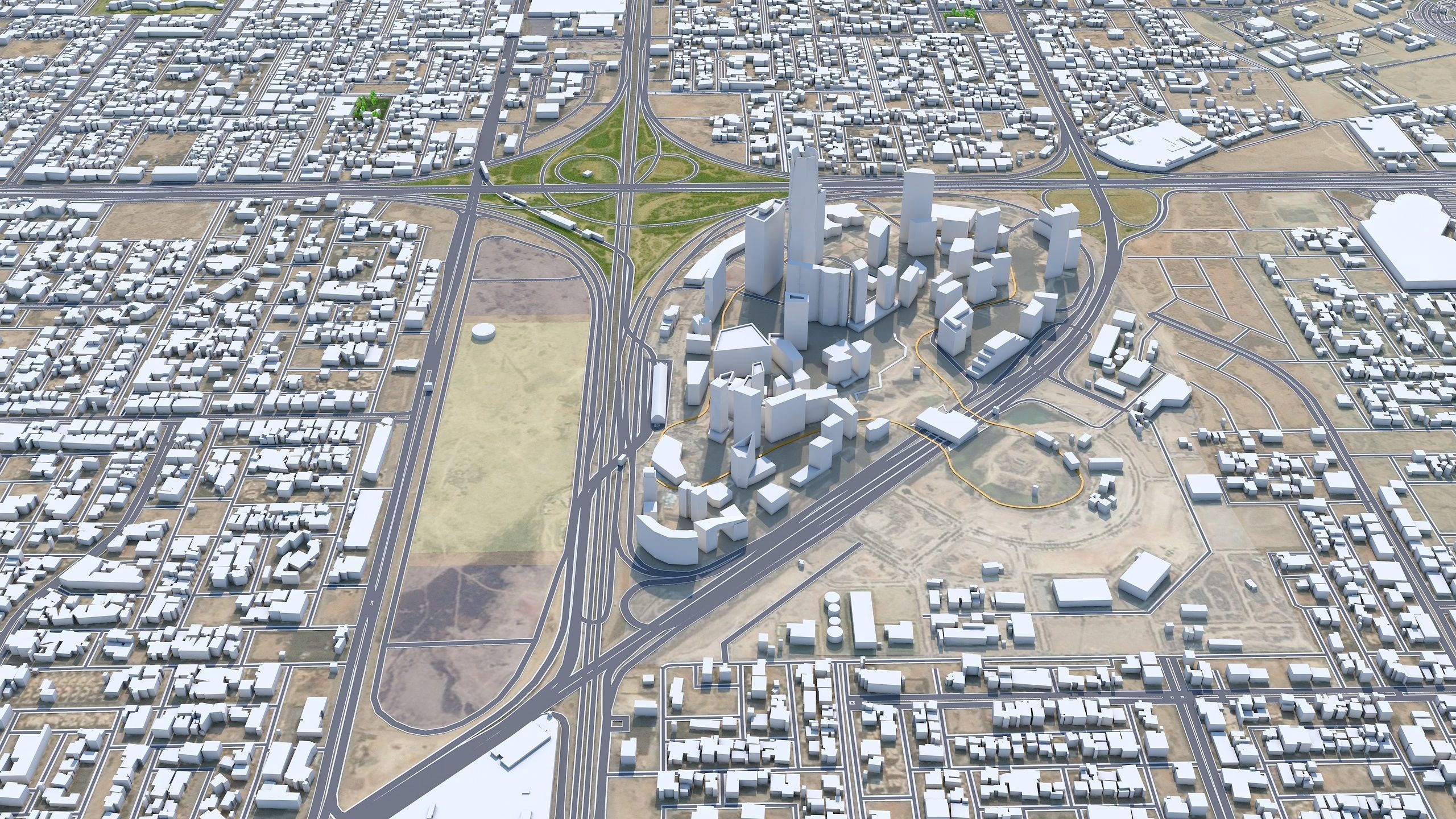 Riyadh City Saudi Arabia Low-poly 3D model_5